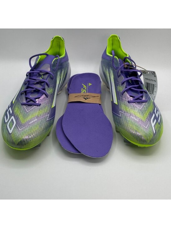 Men’s Adidas F50 Elite FG Firm Ground Soccer Cleats Purple Green Sz 9 JH7615 NEW